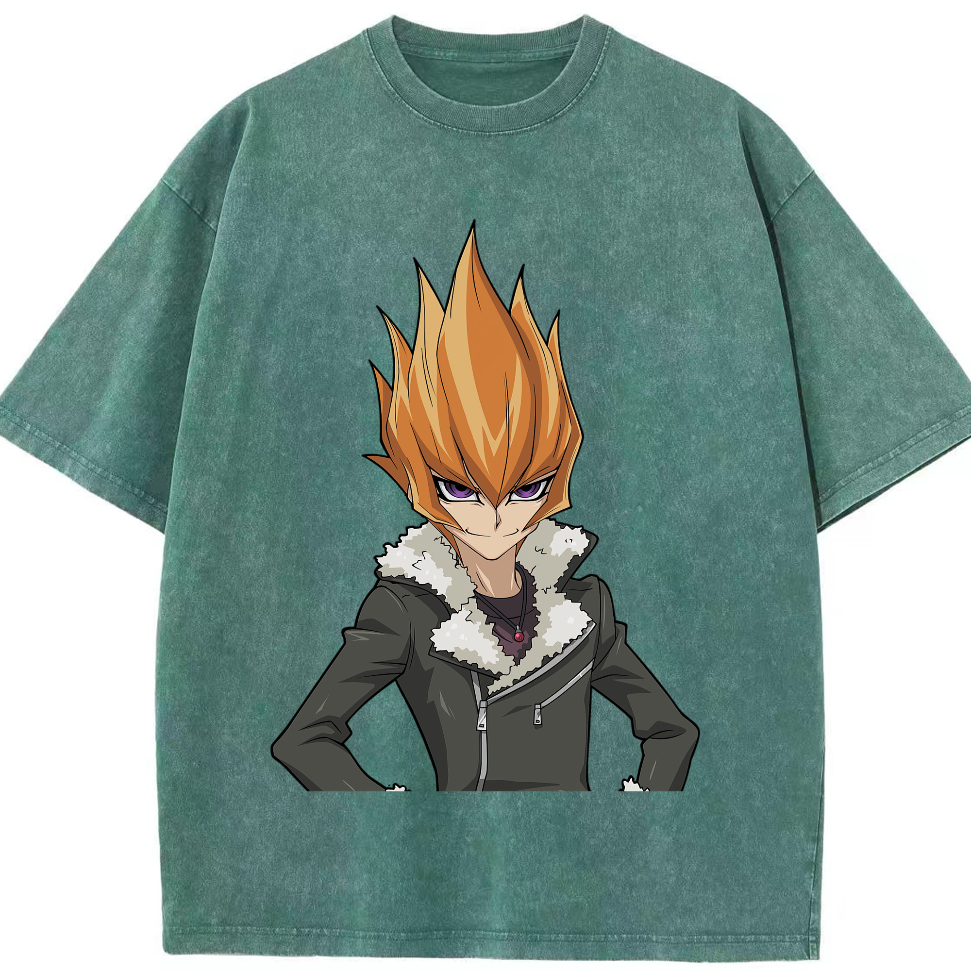 （画像用） 遊☆戯☆王 Yu-Gi-Oh! 綿100% ヴィンテージ風 半袖Tシャツ（フロントプリント）